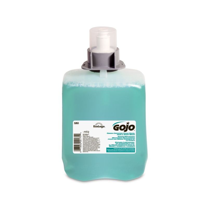 GOJO Foam Hand, Hair, & Body Wash, 2000mL FMX20 Refill, Green